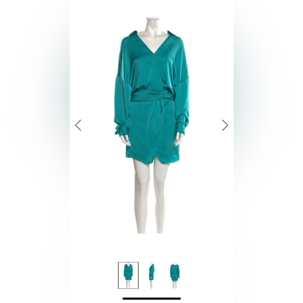 Ramy Brook Asymmetrical Teal Dress